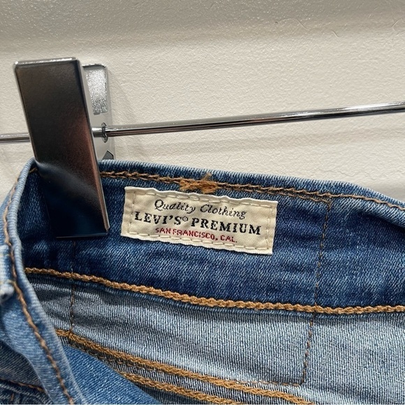 Levi’s Cutoff Denim High Waist Shorts Size 28 Light Wash - Picture 7 of 11